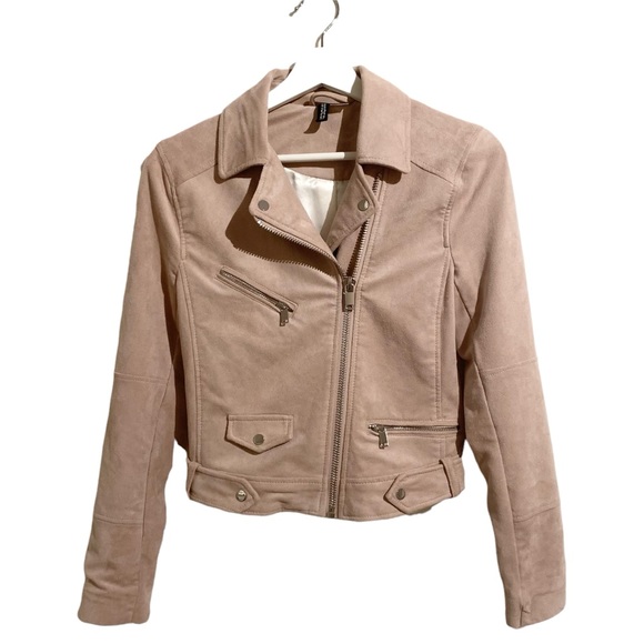 H&M DIVIDED Biker Jacket Imitation Suede - Picture 2 of 10